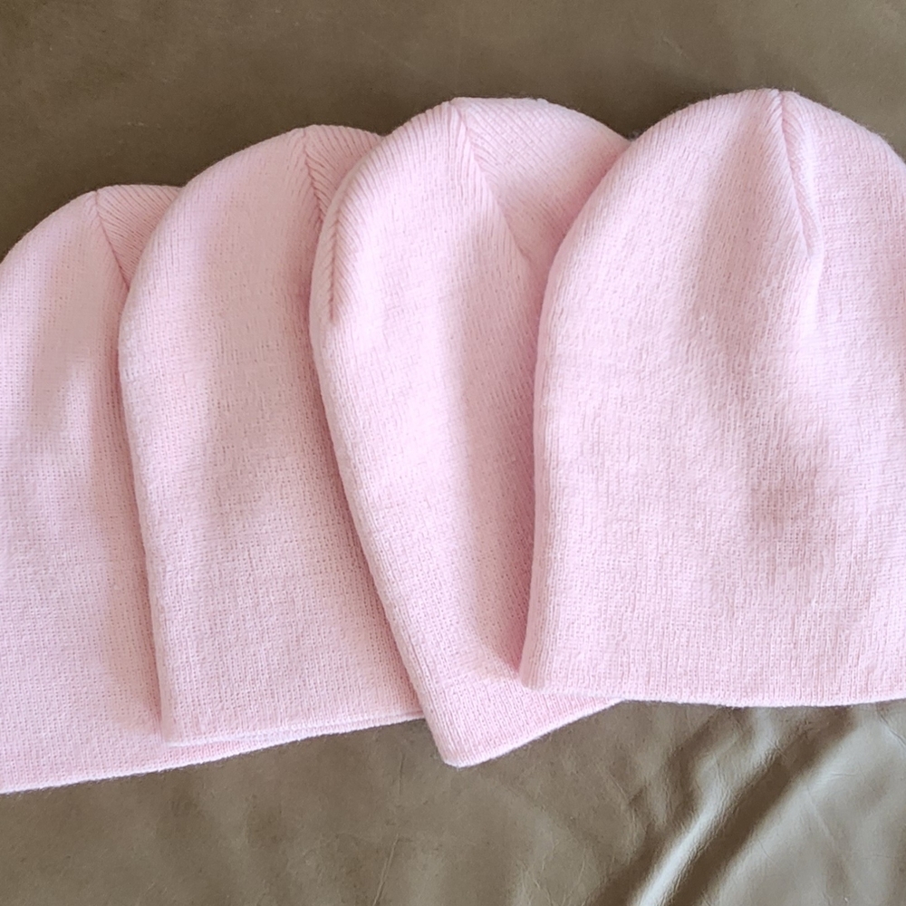 Pink Knit Beanies